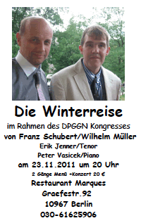 Erik Jenner, Tenor und Peter Vasicek, Piano Erik Jenner, Tenor und Peter Vasicek, Piano